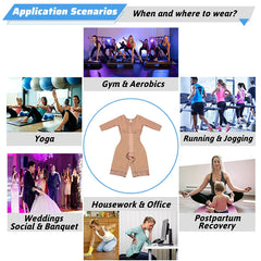 Full Body Colombian Girdles Shaper High Compression Bodysuits Postoperative Postpartum Lipo Arm Slimmer Waist Reducing Shapewear