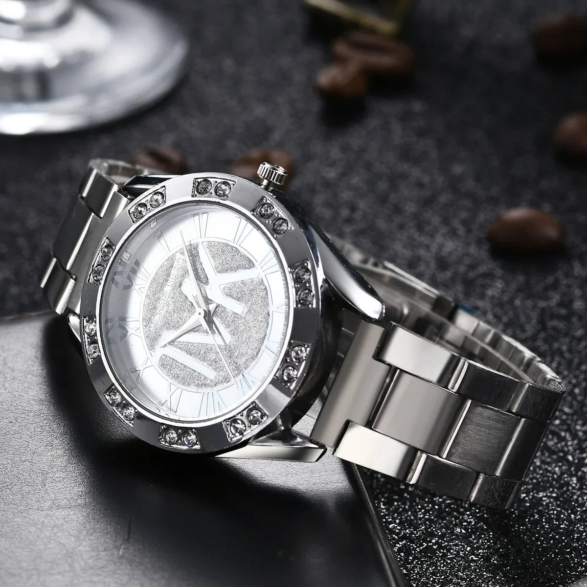 Women Crystal Diamond Watches Luxury Brand Gold WristWatch Stainless Steel Women's Watch Clock Leisure Reloj Mujer