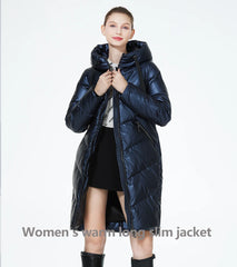 Hooded Jacket for Women, Warm Cotton Coat, Casual Parkas for Ladies, Fashion Brand, New, Winter.