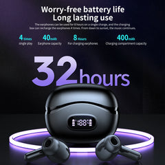 2025 BLAST! i63 Bluetooth 5.4 True Wireless Sports Earbuds – LED Display, Mic & Long Battery