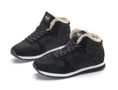 Male Winter Shoes Warm Cold Proof High Top Lace Up Waterproof Fur.