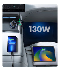 UGREEN 130W USB C Car Charger For Xiaomi iPhone 17 Samsung Galaxy S24 Laptops Tabet PD3.0 Fast Charging USB Type C Car Charger