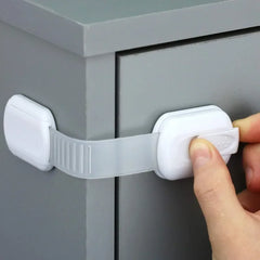 Baby Safety Lock Drawer Child Safety Cabinet Locks Adhesive Cabinet Drawer Door Latches Baby Safe Straps