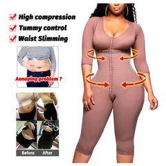 Full Body Colombian Girdles Shaper High Compression Bodysuits Postoperative Postpartum Lipo Arm Slimmer Waist Reducing Shapewear