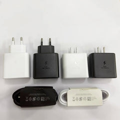 Original Samsung Charger 45w Super Fast Charge EU US Adapter USB C Samsung Galaxy S25 FE S25 S24 Ultra Plus S22 S23 A56 A54 A52s