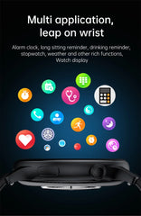 For Xiaomi New Smartwatch 1.43 Inch Full Screen Bluetooth Call Heart Rate Sleep Monitor Sports Models Smart Watch For Men Women