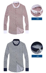 White Big Size 5XL Men Dress Shirt 2024 New Long Sleeve Slim Fit Button Down Collar Good Quality Printed Business Shirts