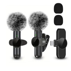 Wireless lavalier microphone, mini microphone, suitable for mobile live streaming, video recording and recording