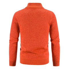Men's Cardigan Turn-down Collar Knitting