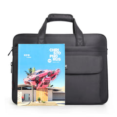 Business men's briefcase canvas waterproof large capacity 15.6 inch 17 inches laptop bag  work business bag office messenger bag