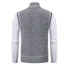 Vest Men Knitted Sleeveless Sweater Jacket Wool.