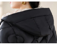 New Winter Jacket Parkas Women Coat Fur Collar Hooded Overcoat Female Jacket.