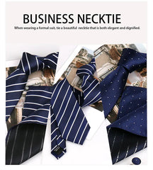 Elegant Ties For Men Gift Fashion Men Tie Set Striped Luxury Necktie Handchief Cufflinks 3 Pcs Business Wedding Suit Accessories