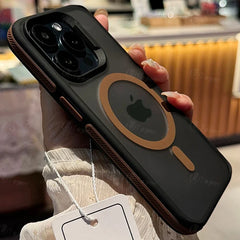 New Bicolor Matte Frosted Magnetic Phone Case For iPhone 17 16 15 14 Plus 13 12 11 Pro Max Translucent Shockproof Hard Cover