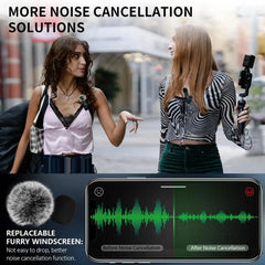 K60 NEW Wireless Lavalier Microphone Audio Video Recording Mini Mic For iPhone Android  Live Gaming Mobile Phone Microphone
