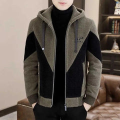 2024 Autumn Winter Wool Blends Jacket Men Thick warm Casual Business Trench Coat Slim Short Streetwear Overcoat Social Clothing
