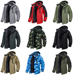 Fleece Lining Mountain Jackets Mens Hiking Jackets Outdoor Removable Hooded Coats Ski Snowboard Parka Winter Outwear