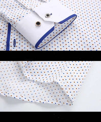 White Big Size 5XL Men Dress Shirt 2024 New Long Sleeve Slim Fit Button Down Collar Good Quality Printed Business Shirts