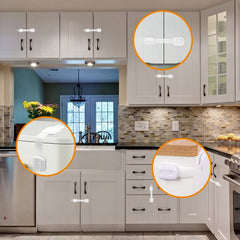 Baby Safety Lock Drawer Child Safety Cabinet Locks Adhesive Cabinet Drawer Door Latches Baby Safe Straps