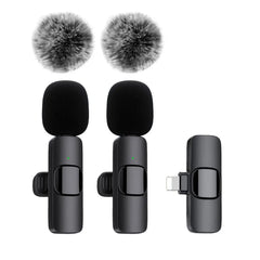 K60 NEW Wireless Lavalier Microphone Audio Video Recording Mini Mic For iPhone Android  Live Gaming Mobile Phone Microphone