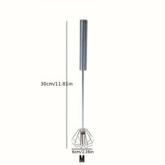 Stainless Steel Egg Beater Durable Semi-Automatic Mixer for Effortless Egg Cream Mixing Stirring and Beating for Kitchen Baking
