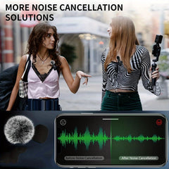 K60 NEW Wireless Lavalier Microphone Audio Video Recording Mini Mic For iPhone Android  Live Gaming Mobile Phone Microphone