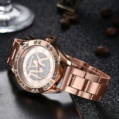 Women Crystal Diamond Watches Luxury Brand Gold WristWatch Stainless Steel Women's Watch Clock Leisure Reloj Mujer