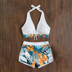 Floral Two-Piece Swimsuit – Adjustable Straps for Perfect Fit