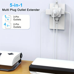 Pay 1 get 3/ Solve Outlet Chaos – 5-Way Wall Plug Extender for Home & Travel