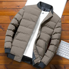 Men Jacket Cotton Padded Thick Ribbing Baseball.