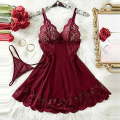 Elegant V-Neck Sleeveless Nightgown – Soft, Sexy &amp; Comfortable