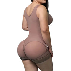 Faja Colombiana Mujer High Compression Wirdle With Sleeveless Bra Slimming Bodysuit With Zipper Waist Trainer Body Shaper