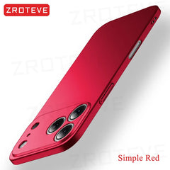 For iPhone 17 16 16e 15 14 13 12 Pro Max ZROTEVE Slim Matte Hard PC Cover On iPhone16 Plus iPhone13 Mini iPhone17 Air Phone Case