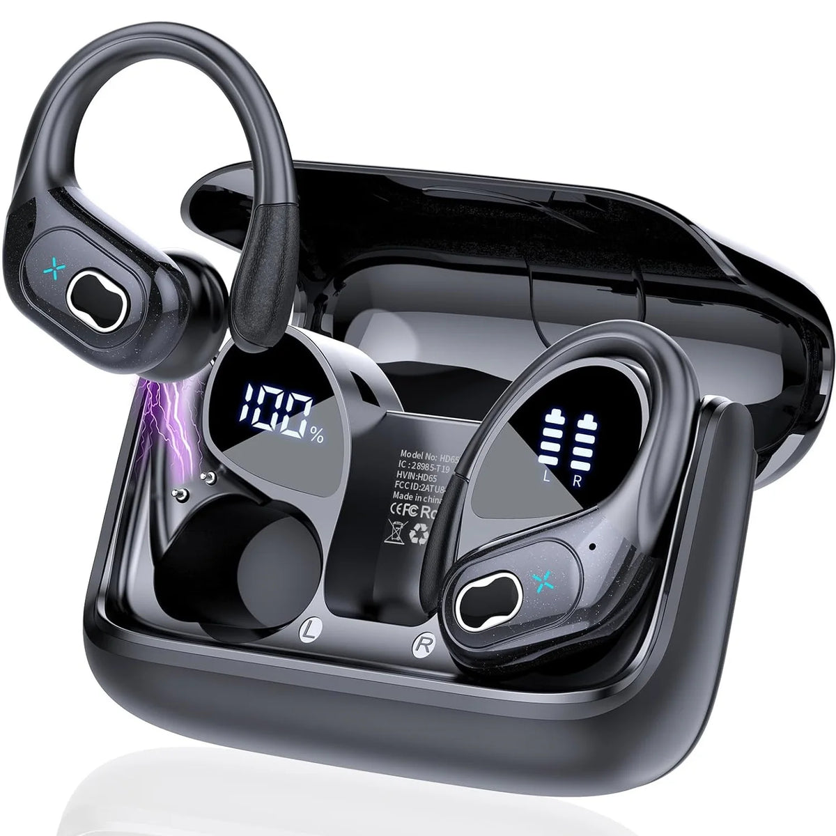 🎧 Say Goodbye to Wires & Noise – HD65 Smart Wireless Earbuds with LED Display