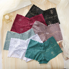 4pcs Lace Floral Boyshorts Underwear for Women.