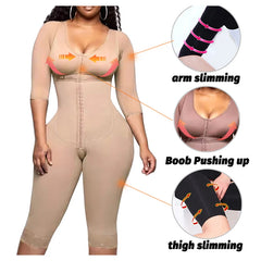 Full Body Colombian Girdles Shaper High Compression Bodysuits Postoperative Postpartum Lipo Arm Slimmer Waist Reducing Shapewear
