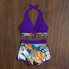 Floral Two-Piece Swimsuit – Adjustable Straps for Perfect Fit