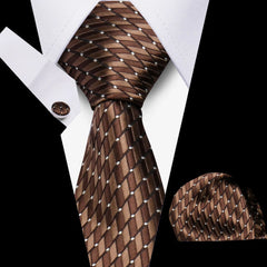Elegant Ties For Men Gift Fashion Men Tie Set Striped Luxury Necktie Handchief Cufflinks 3 Pcs Business Wedding Suit Accessories