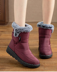 Women's Boots 2023 New Winter Shoes For Women Heeled Winter Boots Waterproof Snow Boots Elegant Warm Fur Winter Footwear Female