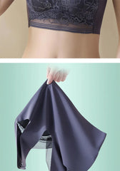 L-6L Women Large Bra Push Up Ice Silk Seamless upper Bralette Lace Wireless Summer Bras Plus Size Top Lingerie Underwear 15019