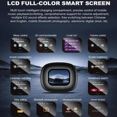 UYUXIO AI Translating Earphone OWS Real Time Translation Earbuds with 144 Languages Ear Buds with LCD Touch Screen Headphone