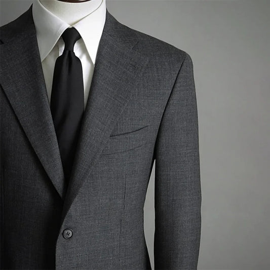 Fashion Gray Men Suits High-end Single Breasted Wedding Tuxedo Business Casual Office Male Suit Slim 2 Piece (Blazer+Pants)