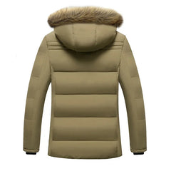 2024 Winter New Warm Thick Fleece Parkas Men Waterproof Hooded Fur Collar Parka Jacket Coat Men Autumn Fashion Casual Parkas Men