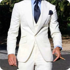 Elegant Wedding Tuxedos Suits Slim Fit Bridegroom For Men 3 Pieces Groomsmen