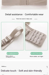 Mom Brassiere Without Steel Ring Breathable Gathered Ladies Underwear Non-magnetic Thin Cup Glossy Obese Female Ladies Bra