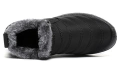 Men's Boots Slip On Winter Shoes For Men Ankle Boots Winter Booties For Men Fur Shoes Waterproof Snow Boots Warm Casual Botas