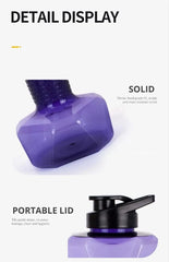 1pc 1500ml High Capacity Plastic Dumbbell Shaped Portable Water Bottle Creative Fitness Dumbbells Sport Bottle