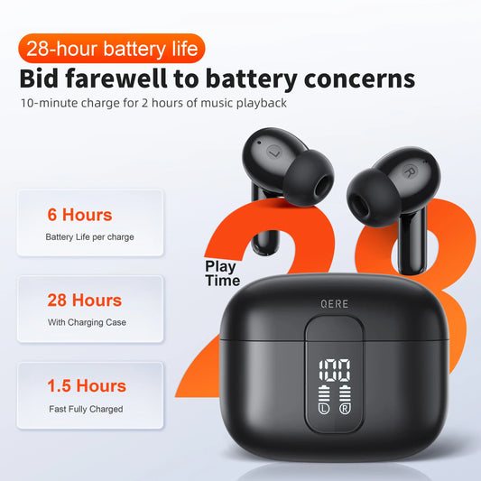 QERE E50 TWS – Ultra-Clear Sound. Zero Delay. Total Power.