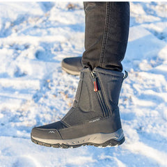 Large Size Winter Men's Boots Warm Plush Ankle Boots Sweat Wicking High-Top Warm Snow.