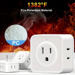 Pay 1 get 3/ Solve Outlet Chaos – 5-Way Wall Plug Extender for Home & Travel